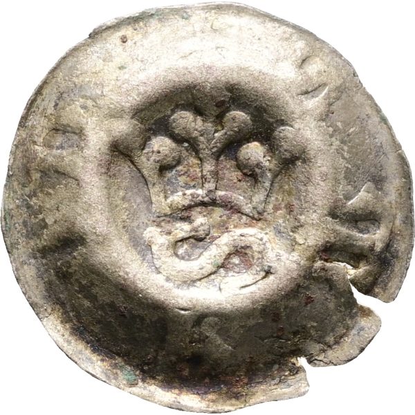 Tyskland, Henneberg, Wilhelm III-IV, 1426-1480, Hulpenning u.år, 0,39 g, Heus 83, kv. 1+