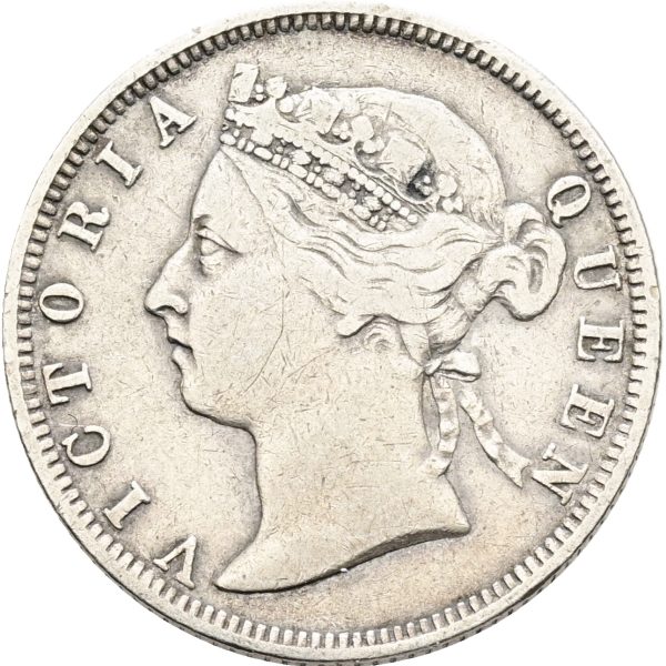 Hongkong, Victoria, 20 Cents 1896, KM 7, kv. 1+-1