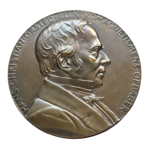 Hans Christian Ørsted, Det Nordiske H C Ørsted Møde i København 1920, af G. Jensen, br, 42 mm, 52,87 g, kv. 0-01.