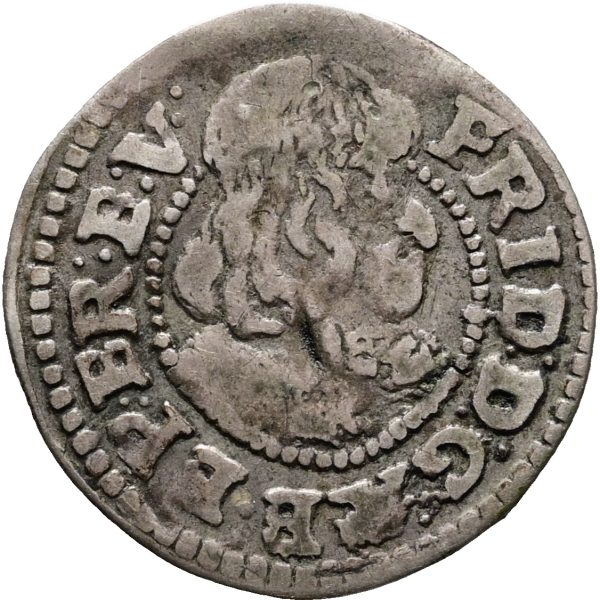 Bremen & Verden, Frederik III, 3 skilling lybsk 1642, H 4A, Sieg 163, kv. 1