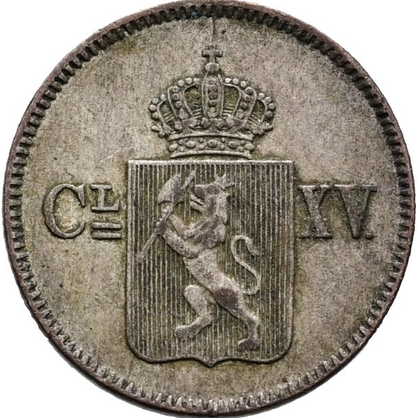 Norge, Carl XV, 3 skilling 1869, “stjerner”, NM 19B, kv. 1+