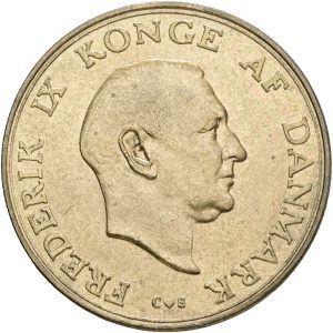 Frederik IX, 1 krone 1960, Sieg 5.2, H 6B, kv. 0