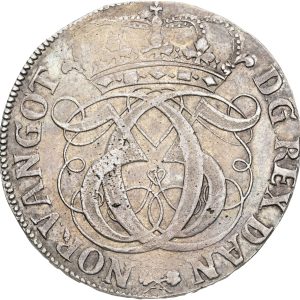 Christian V, 4 mark / krone 1692, København, H 90C, 1+