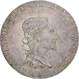 Christian VII, Speciedaler 1787, Altona, H 39A, FP SH9.1, 1+