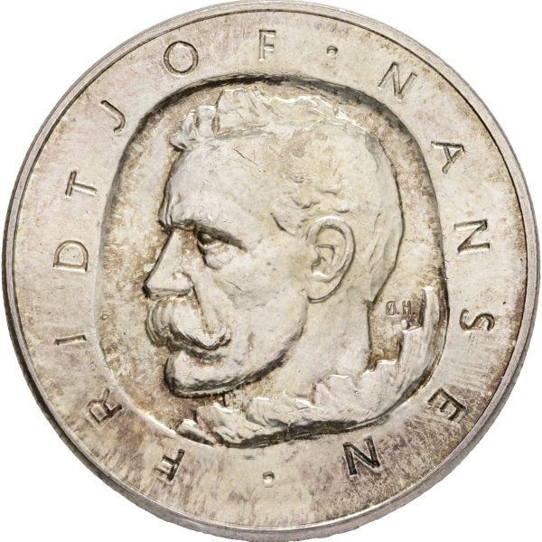 Fridtjof Nansen / Frederiksberg Sparekasse, 1961, Ag, 32 mm, 18,59 g, kv. 0-01