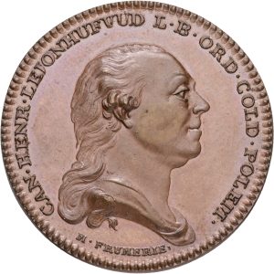 Sverige, Knut Henrik Leijonhufvuds død, 1816, af M. Frumerie, Hildebrand 284, Ae, 33 mm, 13,49 g, kv. 0-01