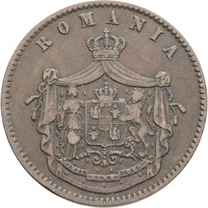 Romania, Carol I (1866-1914), 10 Bani 1867, Heaton, KM 4.1, VF