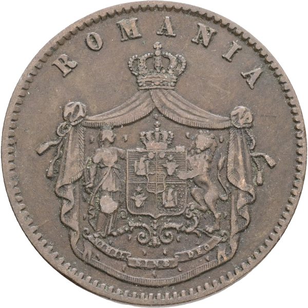 Romania, Carol I (1866-1914), 10 Bani 1867, Heaton, KM 4.1, VF