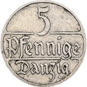 Poland, Danzig, 5 Pfennig 1923, KM 142, VF