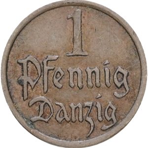 Poland, Danzig, 1 Pfennig 1937, KM 140, VF