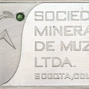 Colombia, Muzo Mining Company, ND, Ag (925/1000), 47x27 mm, 24.02 g, Proof, traces of handling, lightly cleaned.