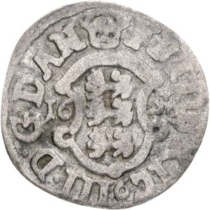 Frederik III, 2 skilling 1650, Sieg 14.2, H 124, kv. 1, let buklet.