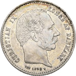 Christian IX, 1 krone 1898, Sieg 1.2, H 14B, kv. 1+