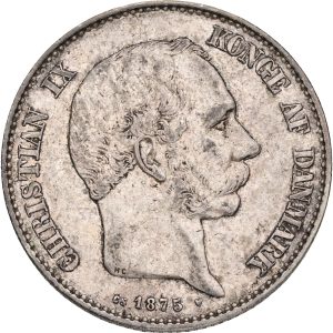 Christian IX, 2 kroner 1875, Sieg 1.1, H 13A, kv. 1/1+-1