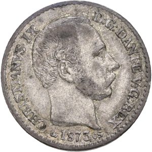 Christian IX, 4 skilling 1873, Sieg 3.2, H 5B, kv. 1+-1/1+