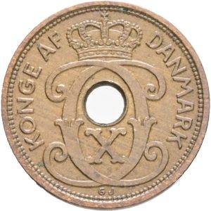 Christian X, 1 øre 1927 N, Sieg 4.2, H 30B, kv. 1+