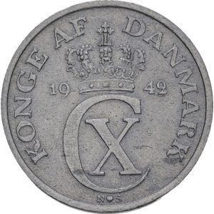 Christian X, 2 øre 1942, Sieg 5.2, H 34, kv. 01