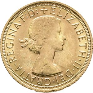England, Elizabeth II, Sovereign 1968, KM 908, F 417, AU