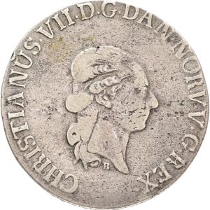 Christian VII, 2/3 speciedaler 1787, Altona / Poppenbüttel, Sieg 44, H 40A, FP SH8.1, kv. 1/1+-1