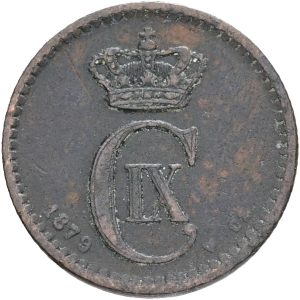 Christian IX, 1 øre 1879, Sieg 1.1, H 19A, kv. 1