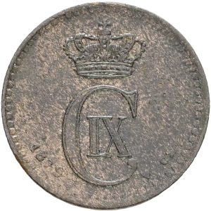Christian IX, 1 øre 1879, Sieg 1.1, H 19A, kv. 1+, korr.