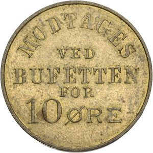 Token, Modtages ved Buffeten for 10 Øre, Aktieselskabet Admiral Dewey, JS 1360, kv. 01