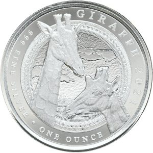 Equatorial Guinea, Giraffe, 1000 Francos 2021, KM 170, Proof in capsule