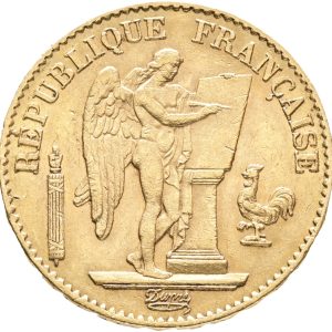 France, 20 Francs 1875 A, F 592, VF