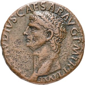 Roman Empire, Claudius (41-54), Rome, 41-50 AD, As, Minerva, RIC 100, 10.64 g, VF. Ex. Danish professor Niels Hannested.