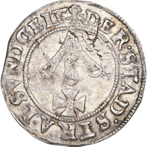 Germany, Stralsund, 1/16 Thaler 1624, Bratring 43, VF