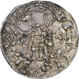 Svend Estridsen (1047-1075), Lund, penning, +MAGNVS REX / +DORERN ON LVNDE, Hbg 28, 0,98 g, kv. 01. Ex. MISAB 3 lot 650.