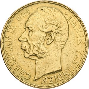 Dansk Vestindien / Danish West Indies, 50 Francs / 10 Daler 1904, Sieg 32, H 29, F 1, kv. 1+-1, renset, v.h. Ex. Thomas Høiland Auktioner 137, 03.11.2010, lot 1743