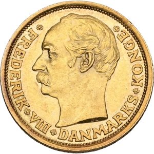 Frederik VIII, 10 kroner 1909, Sieg 2, H 2, F 298, kv. 01-1+