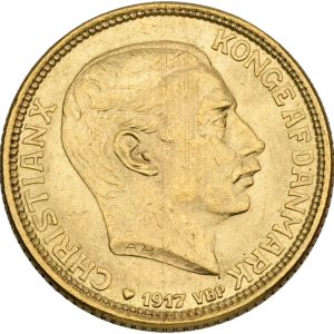 Christian X, 10 kroner 1917, Sieg 3, H 2, F 300, kv. 01