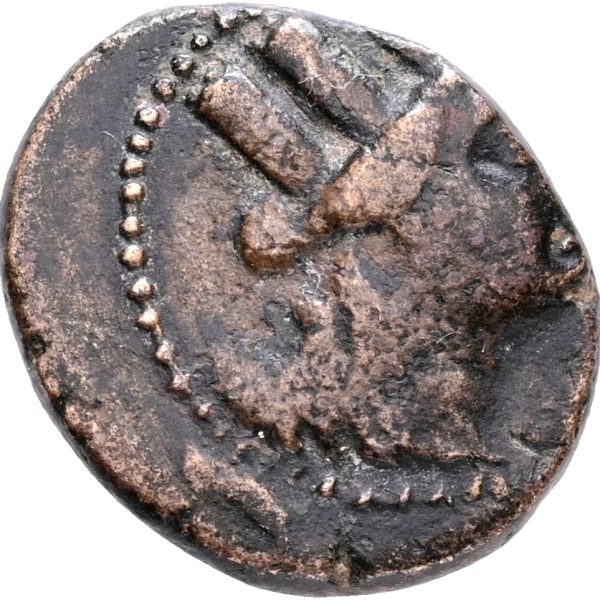 Ancient Greece, Phoenicia, Arados. AE, c. 206-176 BC. Turreted head of Tyche to right / Prow of galley to left. HGC 10, 87. 4.55 g. VF-F. Ex. Künker at Coin Fair in Berlin, 01.12.1991.