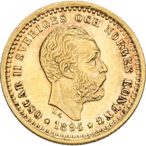 Sverige, Oscar II, 5 kronor 1894, SM 38, Sieg 83, kv. 01-1+