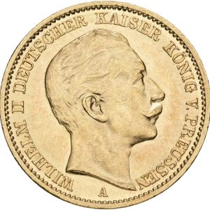 Germany, Prussia, Wilhelm II (1888-1918), 20 Mark 1910 A, KM 521, F 3831, EF/AU