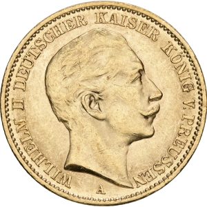 Germany, Prussia, Wilhelm II (1888-1918), 20 Mark 1911 A, KM 521, F 3831, EF/AU