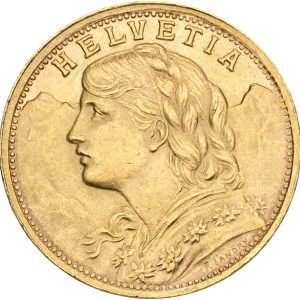 Switzerland, 20 Francs 1947 B, KM 35.2, F 499, EF