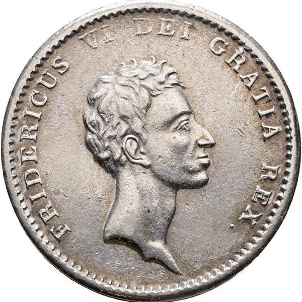 Frederik VI, rigsbankdaler 1813, H 24B, Sieg 26.7, kv. 01, gennemslag