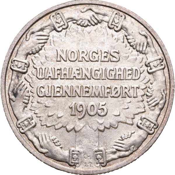 Norge, Norges uafhængighed, 2 kroner 1906, NM 3, kv. 0-01