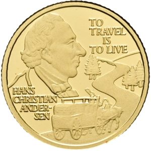 Niue Island, 2.5 Dollars 2021, H. C. Andersen, Au (999/1000), 0.5 g, Proof