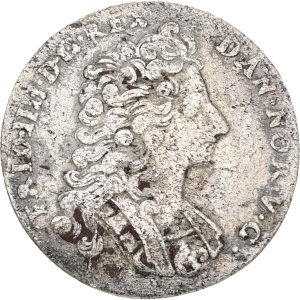 Norge, Frederik IV, 16 skilling 1716, NMD 12, H 14, kv. 1.