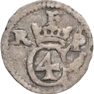 Christian IV, skilling 1621, H 119B, Sieg 24.2, kv. 1+-1