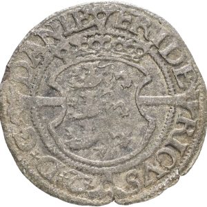 Frederik II, skilling 1563, H 12, Sieg 3, kv. 1+-1