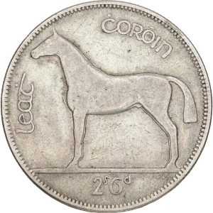 Ireland, 1/2 crown 1928, S 6625, KM 8, VF-F