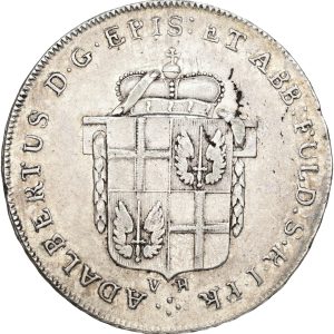 Germany, Fulda, Adalbart von Harstall, 1/2 Konventionstaler 1796, KM 154, VF