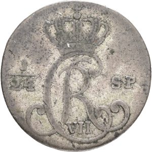 Christian VII, 1/12 speciedaler 1796, H 44, Sieg 40, FP SH4.5, kv. 1