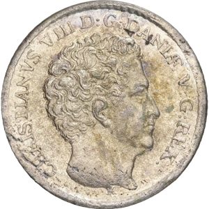 Christian VIII, 3 rigsbankskilling 1842, H 9B, Sieg 7, kv. 01
