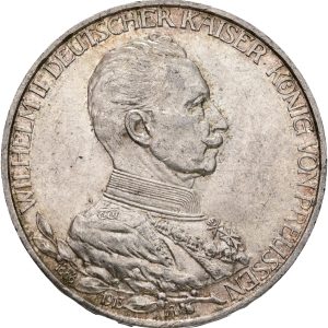 Germany, Preussen, Wilhelm II, 3 Mark 1913, KM 535, EF